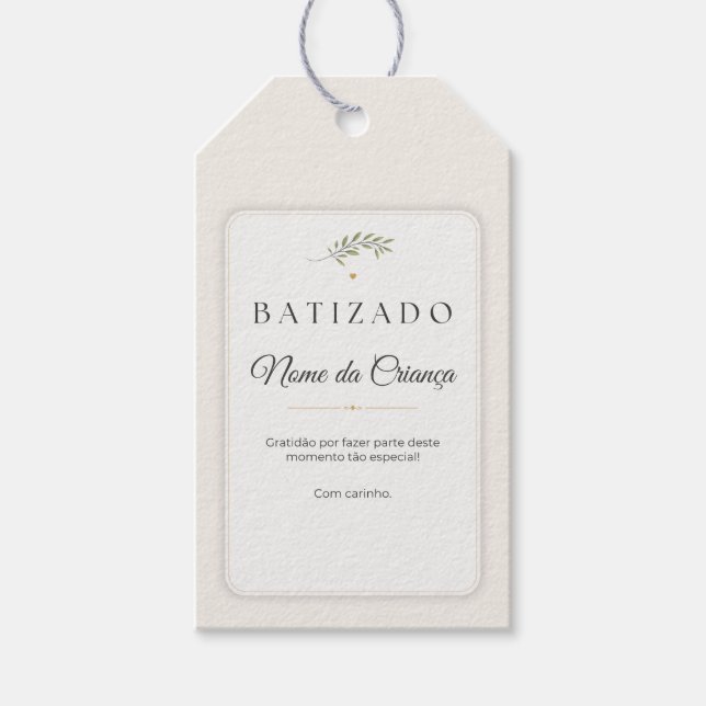 Custom Baptism Favor Label (Front)