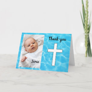 Custom Baptism thank you Card