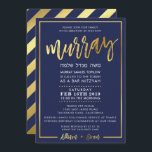 CUSTOM Bar Mitzvah Invite for Murray navy   gold<br><div class="desc">by kat massard >>> WWW.SIMPLYSWEETPAPERIE.COM <<< CONTACT ME for custom "faux gold foil effect type" this is a specially created graphic AND to include Hebrew lettering Love the design, but would like to see some changes - another colour scheme, product, add a photo or adapted for a different occasion -...</div>