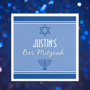 Custom Bar Mitzvah party napkins