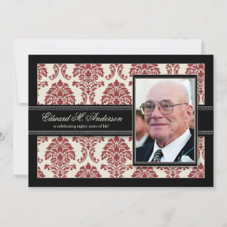 ::custom_barbara 80th birthday invite_v2 (flat) invitation