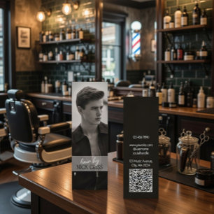 Custom Barber Contact Card with QR Code