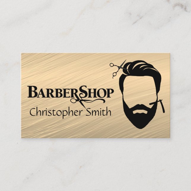 Custom Barber Shop Business Card (Front)