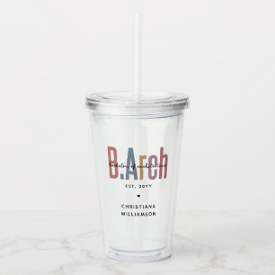 Custom BArch Bachelor of Architecture Graduation Acrylic Tumbler