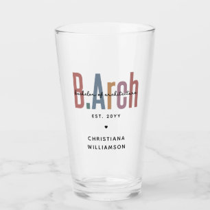 Custom BArch Bachelor of Architecture Graduation Glass