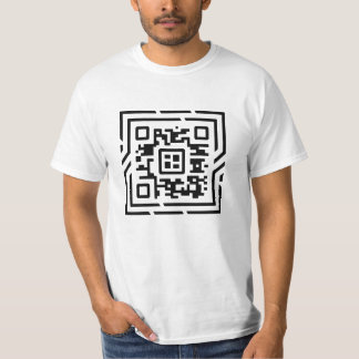 Custom Barcode Template Men's Modern QR Code T-Shirt