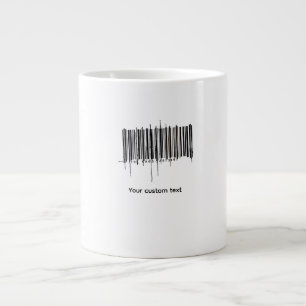 Custom Barcode Text Design Large Coffee Mug