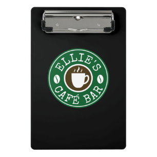 Custom barista mini clipboard for coffee shop