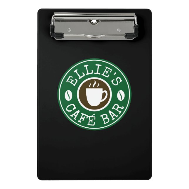 Custom barista mini clipboard for coffee shop (Front)