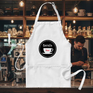 Custom barrista coffee cup apron for men & women