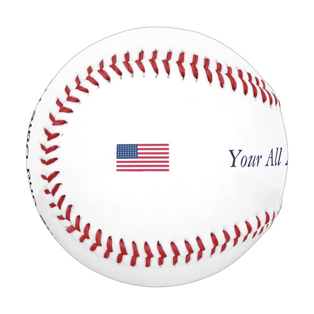 Custom Baseball American Flag (Front Left)