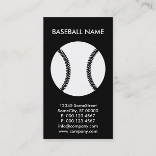 custom baseball business card