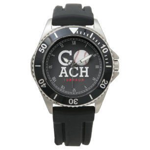 Custom Baseball Coach Themed Watch