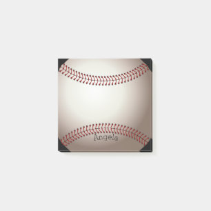 custom baseball design post it note