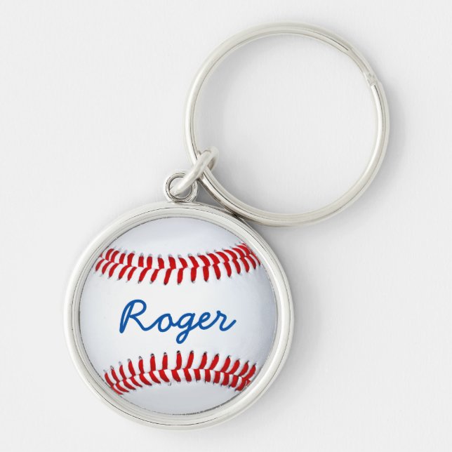 Custom Baseball Key Chain With Name Template (Front)