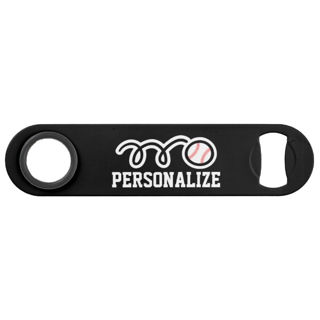Custom baseball logo Pro Speed bottle opener (Front (Horizontal))