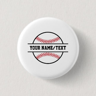 Custom Baseball  Men's Basic T-Shirt 3 Cm Round Badge