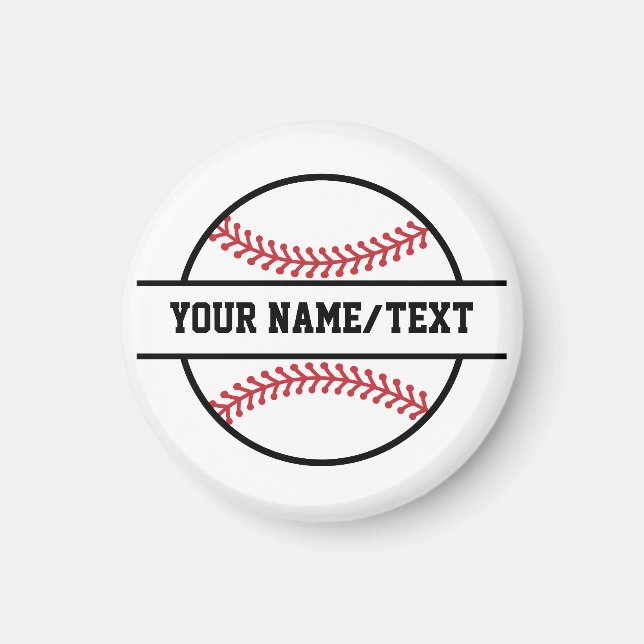 Custom Baseball  Men's Basic T-Shirt Magnet (Front)