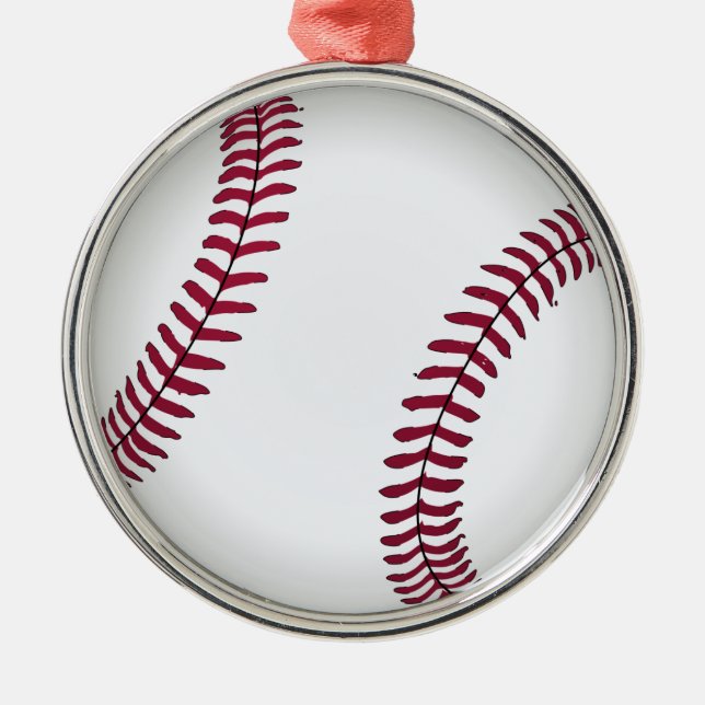 Custom Baseball Metal Tree Decoration (Front)