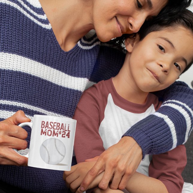 Custom Baseball Mum Personalised Coffee Mug (Creator Uploaded)