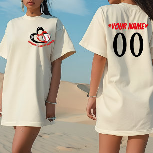 Custom Baseball Mum Personalised Team Squad T-Shirt