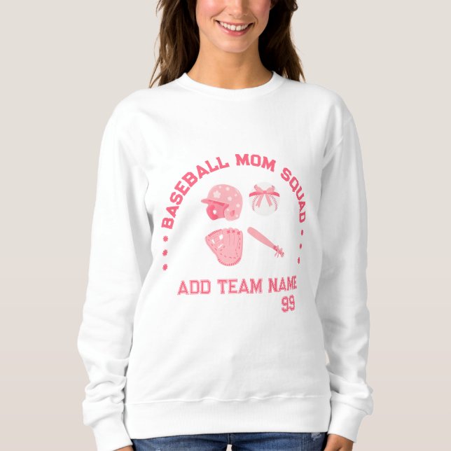 Custom Baseball Mum Squad Sweatshirt| Perfect Gift Sweatshirt (Front)