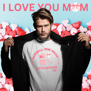 Custom Baseball Mum Squad T-Shirt Perfect Gift