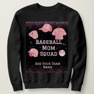 Custom Baseball Mum Squad, Team Number And Name Sweatshirt