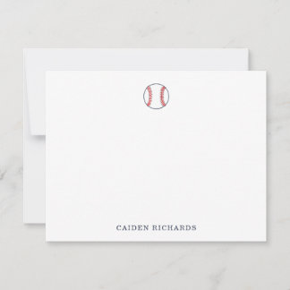 Custom Baseball Note Cards Kids Sports Stationary