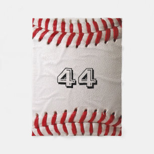 Custom Baseball Number Art – High-Def Sports Photo Fleece Blanket