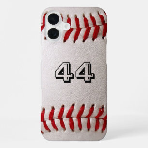 Custom Baseball Number Art – High-Def Sports Photo iPhone 16 Plus Case