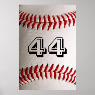 Custom Baseball Number Art – High-Def Sports Photo Poster