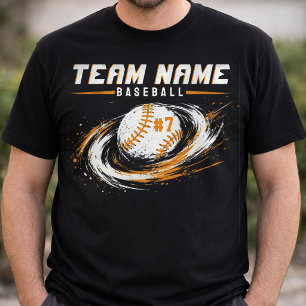 Custom Baseball Player Name and Number  T-Shirt