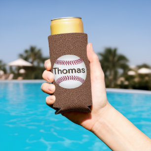 Custom Baseball  Seltzer Can Cooler