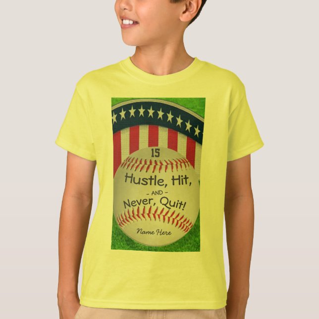 Custom Baseball Shirt with Number (Front)