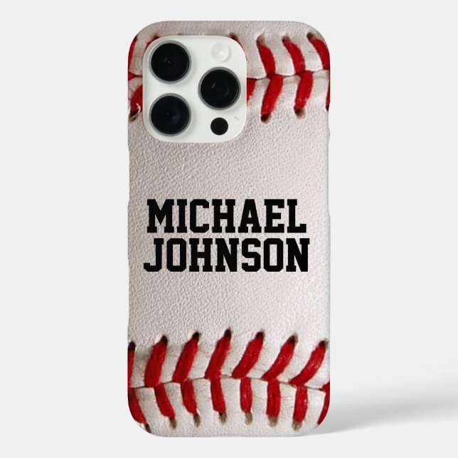 Custom Baseball Stitches & Leather Sports Graphic Case-Mate iPhone Case (Back)