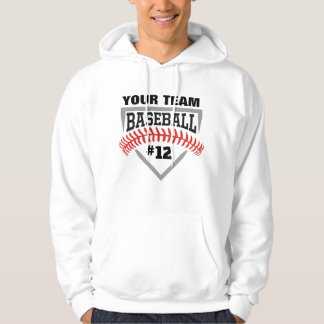 Custom Baseball Team Hoodie  Base Stitches Number