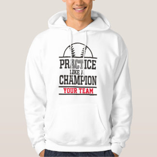Custom Baseball Team Motto Hoodie