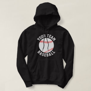 Custom Baseball Team Name or Text Sports Men's Hoodie
