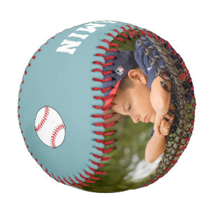 Custom Baseball with Name Number Photo Kids
