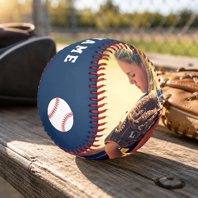 Custom Baseball with Team Name Number Photo (Creator Uploaded)