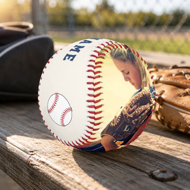 Custom Baseball with Team Name Number Photo (Creator Uploaded)