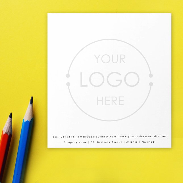 Custom Basic Opaque Business Logo Background  Notepad (Custom Basic Opaque Business Logo Background Notepad)
