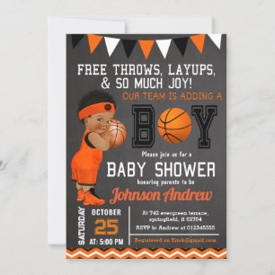 Custom Basketball Baby Shower Invitation
