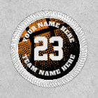 Custom basketball ball patch with jersey number