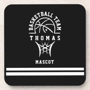 Custom Basketball Beverage Coaster with Player Nam