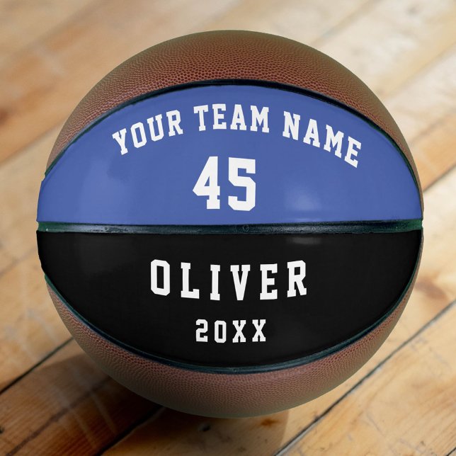 Custom Basketball Blue Player Team Name Number (Creator Uploaded)