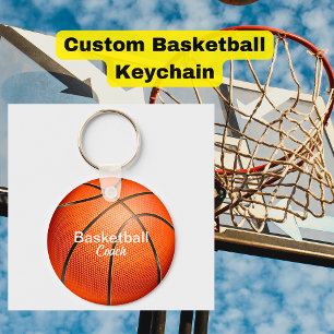 Custom Basketball Coach Keepsake Key Ring