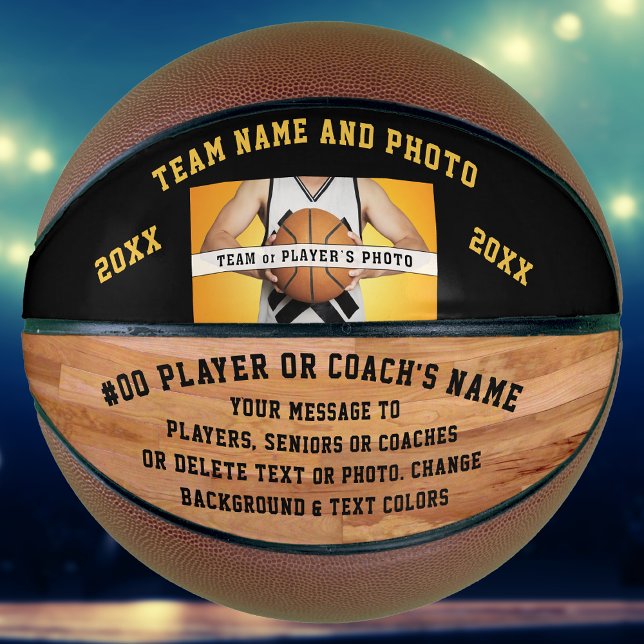 Custom, Basketball for Coaches, Seniors or Players (Custom Printed Basketball. Senior Basketball Gifts. Christmas Gifts for Basketball Player.)