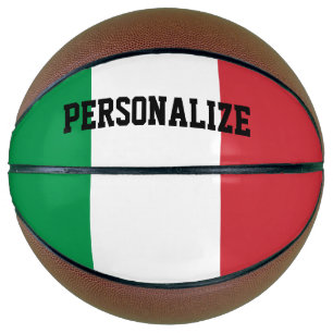 Custom basketball gift with Italian flag colours